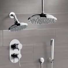 Dual Shower Head Shower System with Handheld